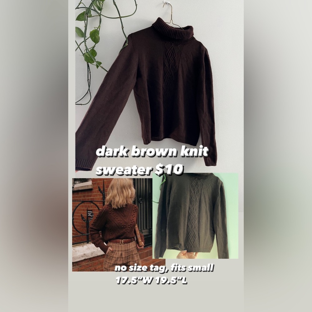 brown knit sweater